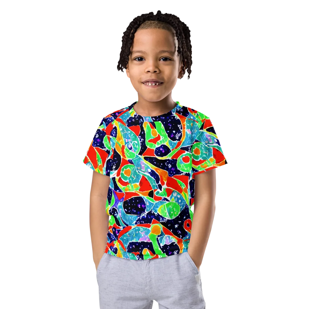 Midnight Splash on Kids Crew Neck T-Shirt — Front
