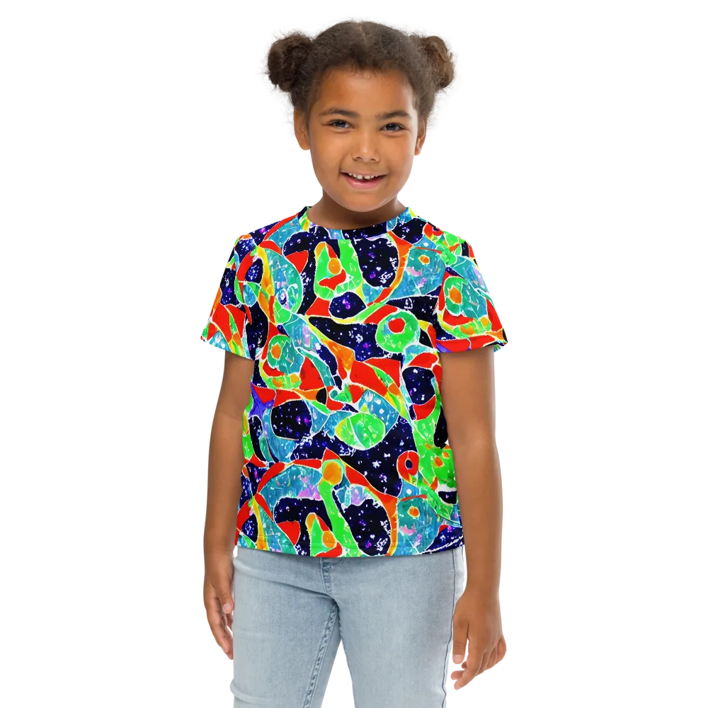 Midnight Splash on Kids Crew Neck T-Shirt — Front