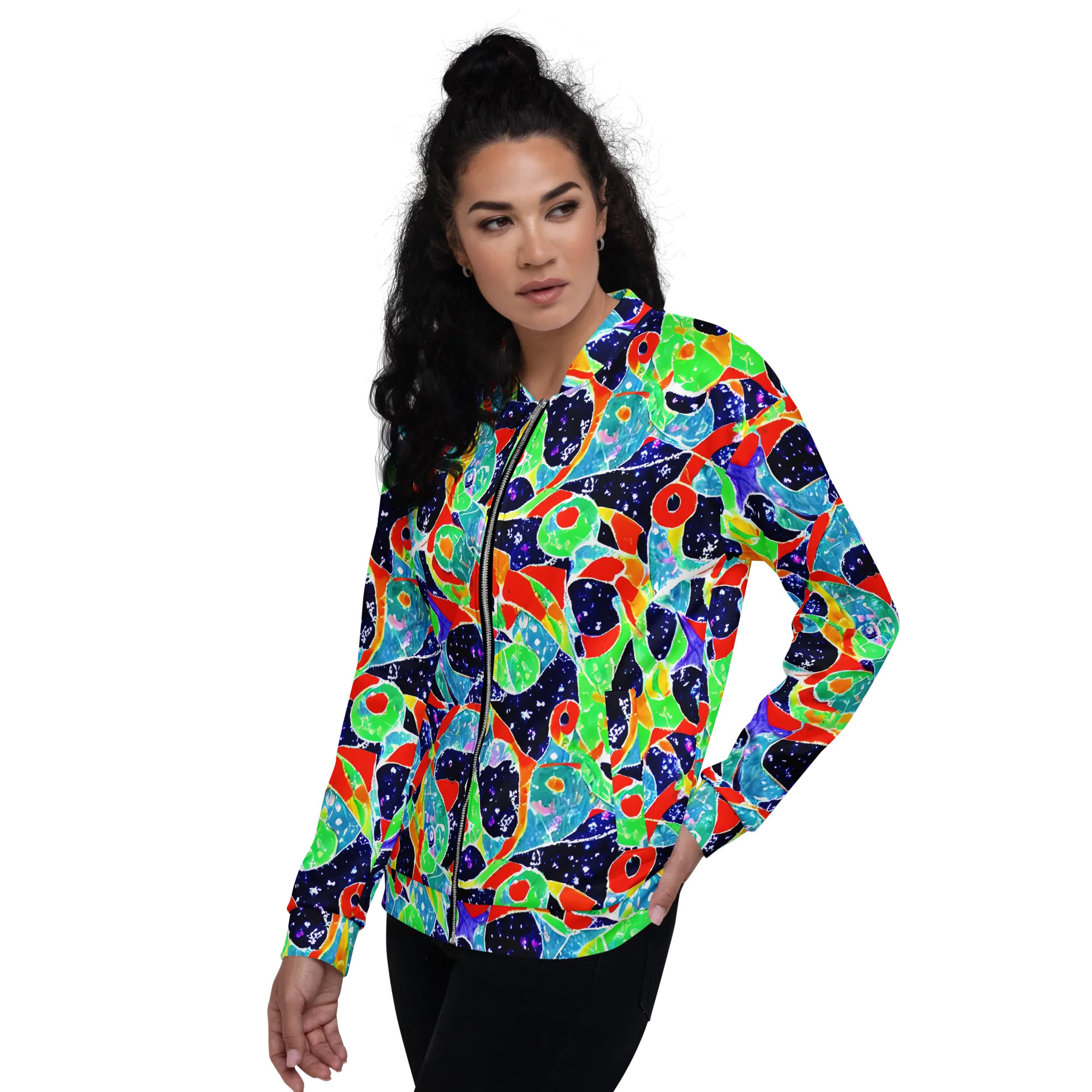 Midnight Splash on Bomber Jacket — Left