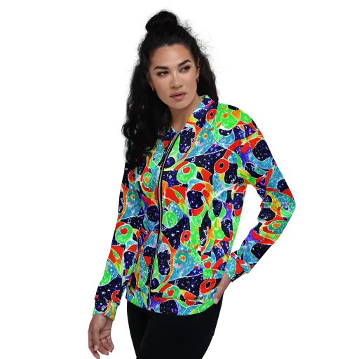 Midnight Splash on a Bomber Jacket