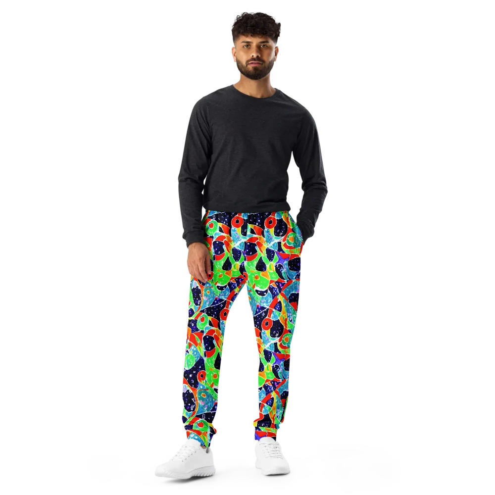Midnight Splash on Men's Joggers — Front
