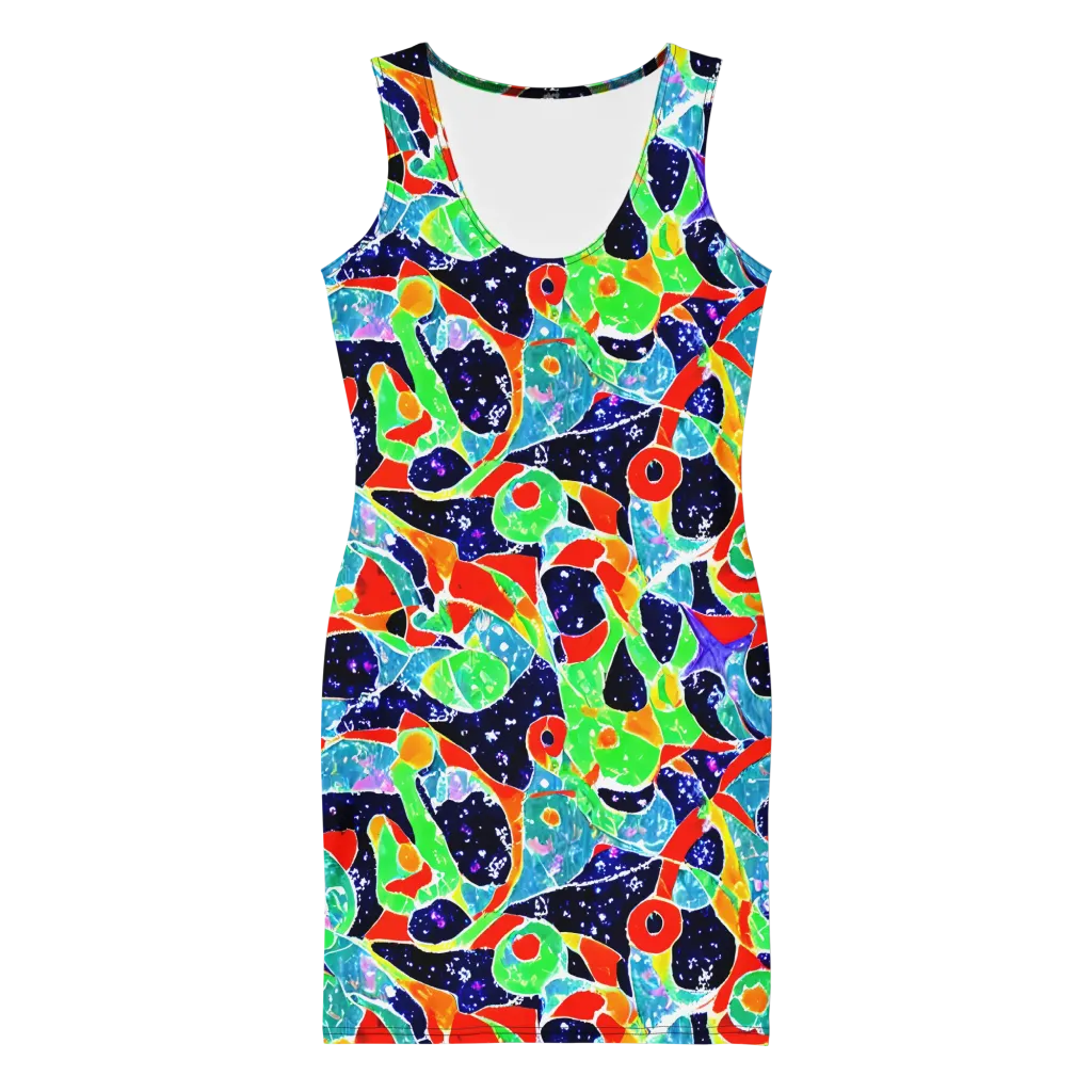 Midnight Splash on Bodycon Dress — Front