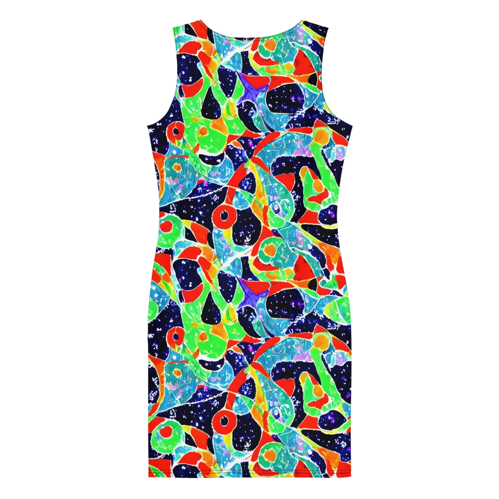 Midnight Splash on Bodycon Dress — Back