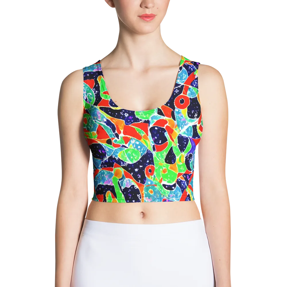 Midnight Splash on Crop Top — Front