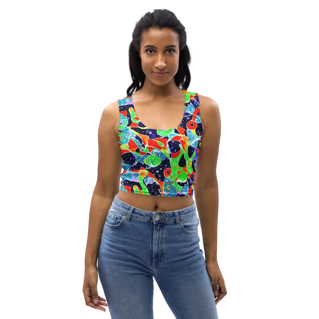 Midnight Splash on Crop Top — Front