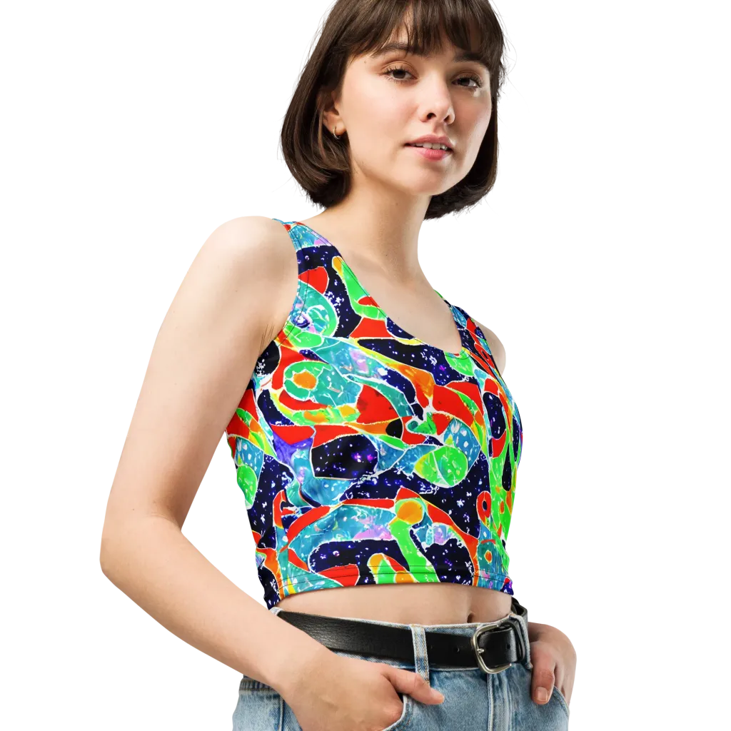 Midnight Splash on Crop Top — Right Front
