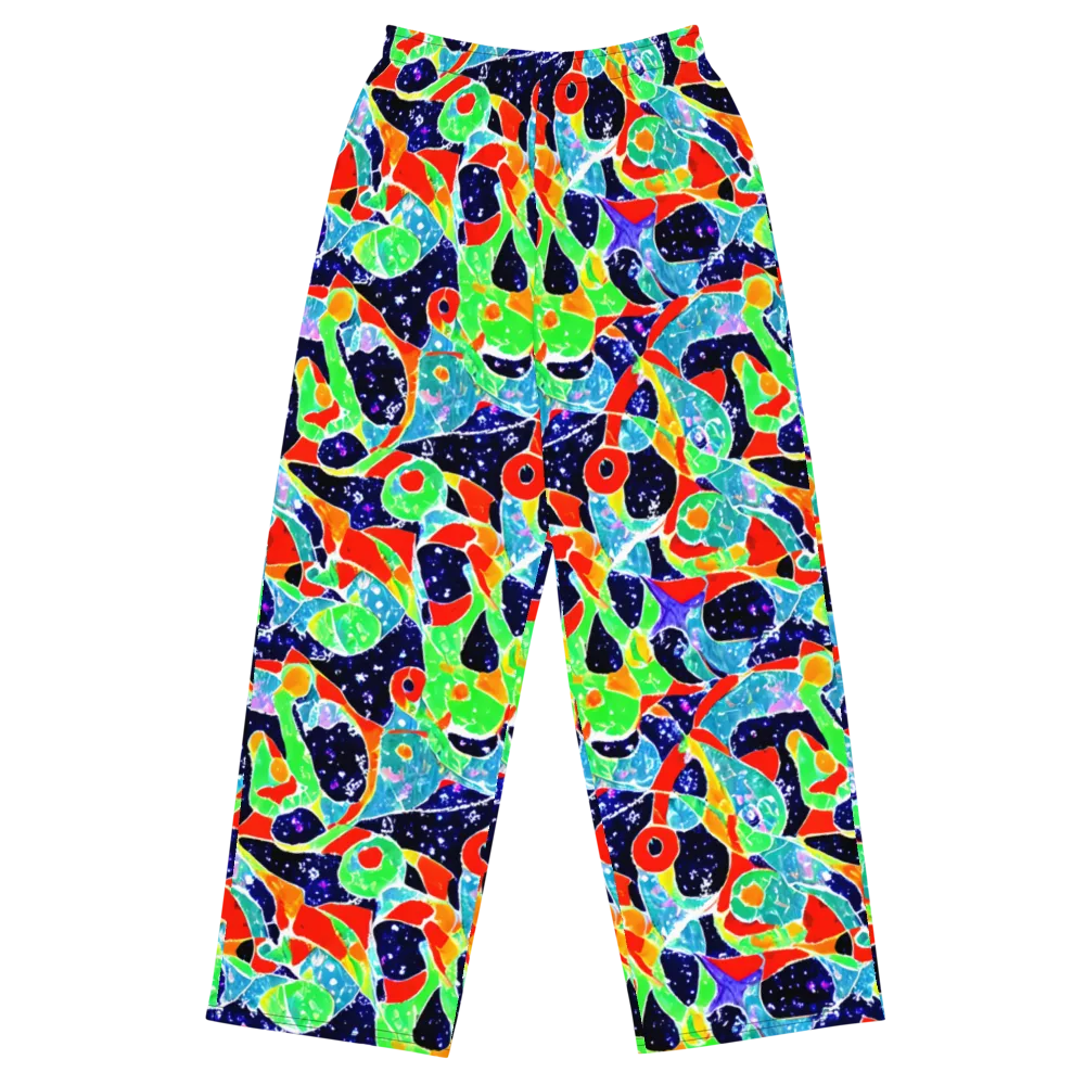 Midnight Splash on Wide-Leg Pants — Front