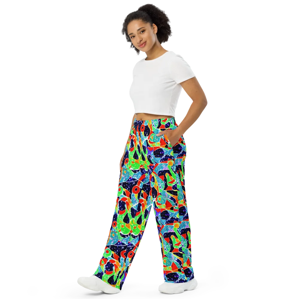 Midnight Splash on Wide-Leg Pants — Left Front