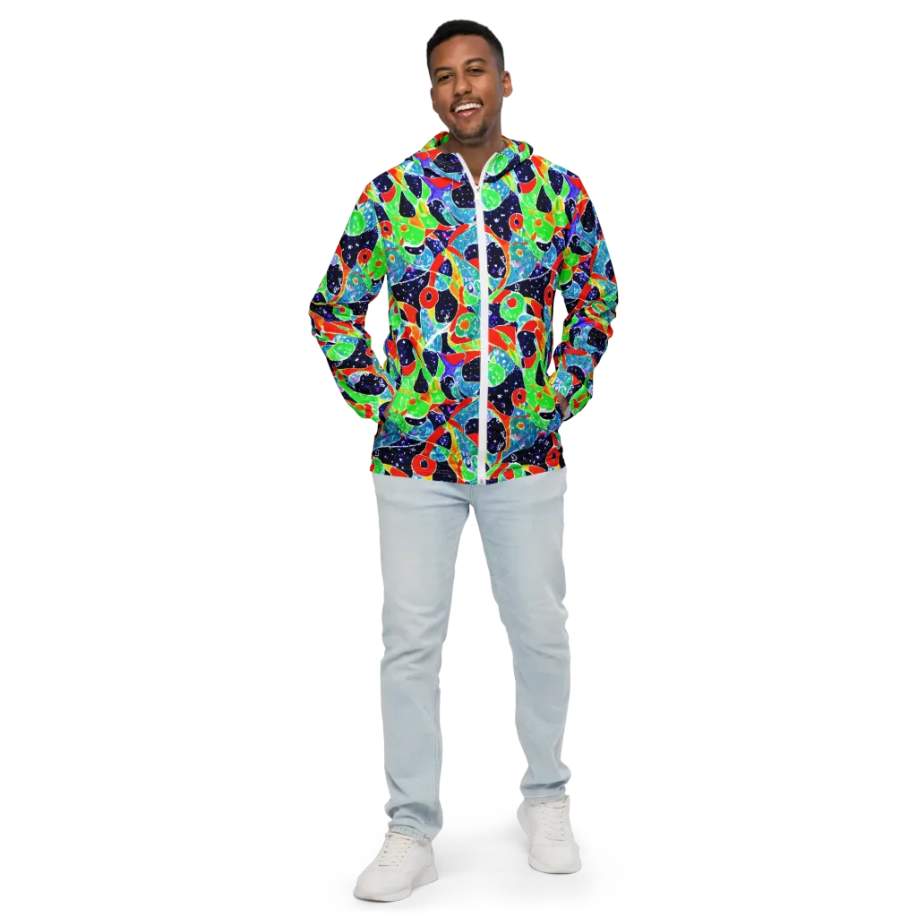 Midnight Splash on Men's Windbreaker — Front