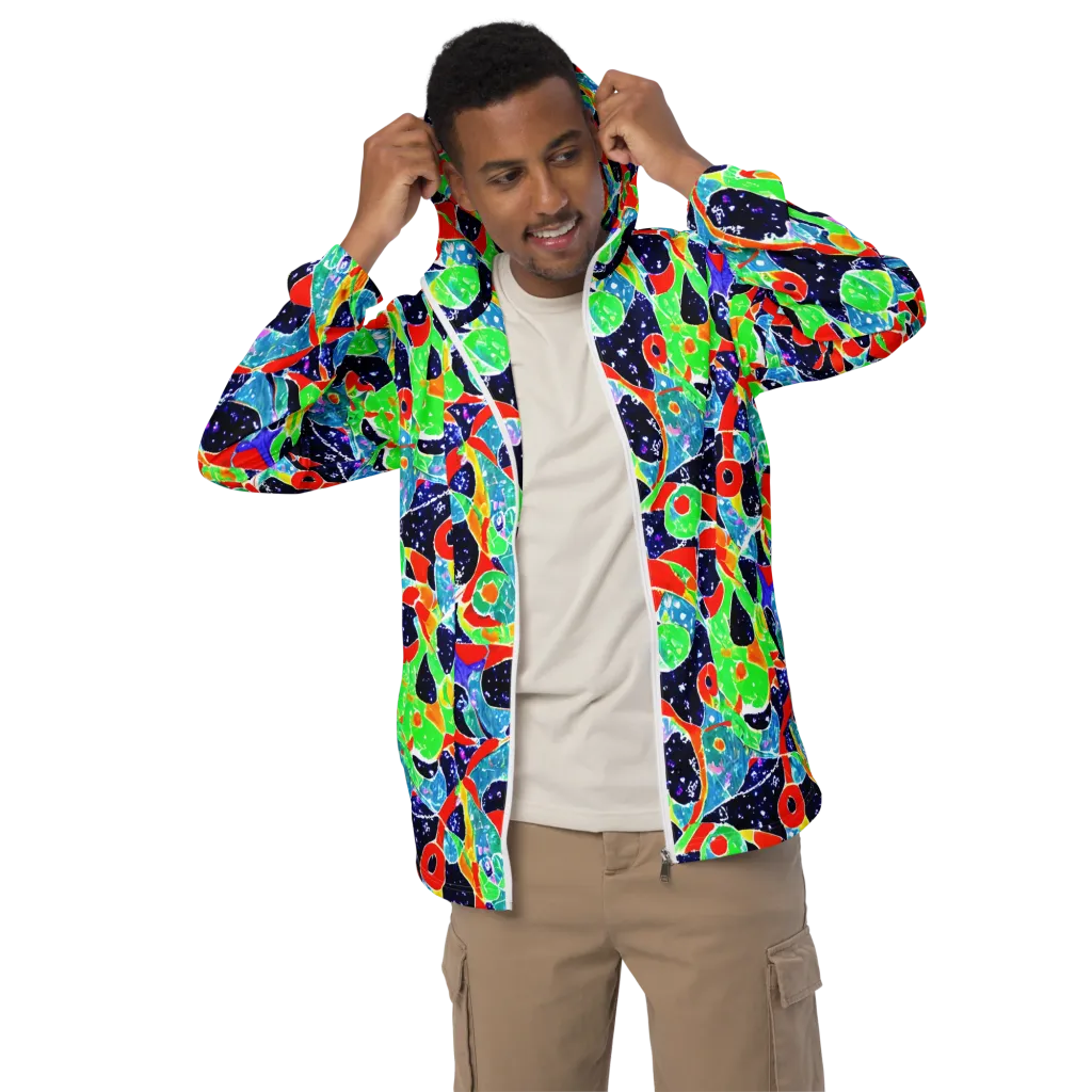 Midnight Splash on Men's Windbreaker — Front