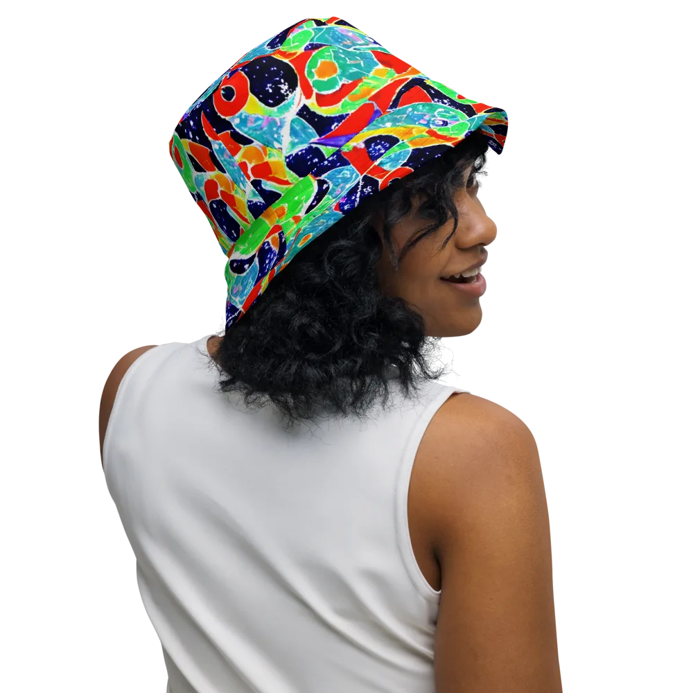 Midnight Splash on Reversible Bucket Hat — Right Outside