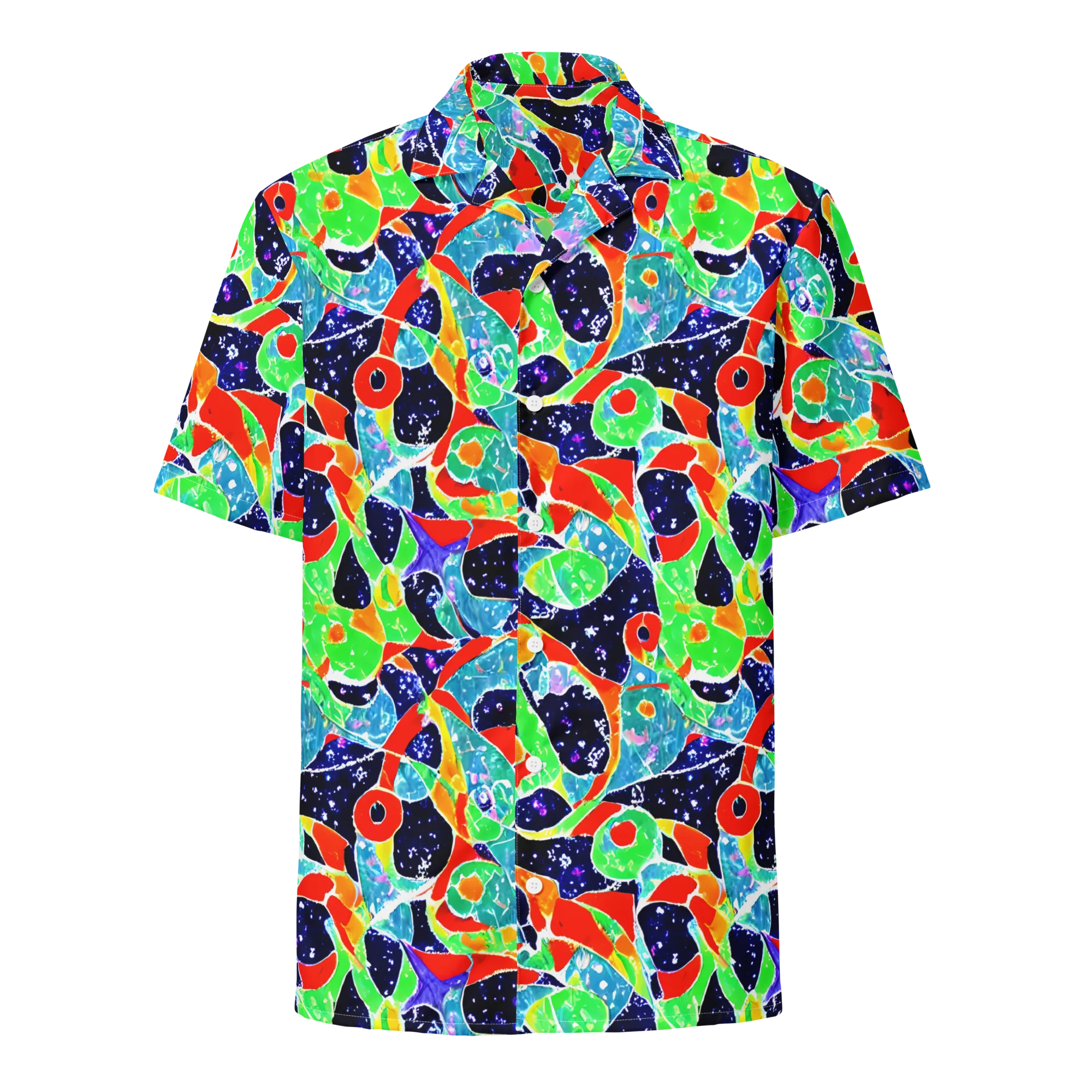 Midnight Splash on Button Shirt — Front