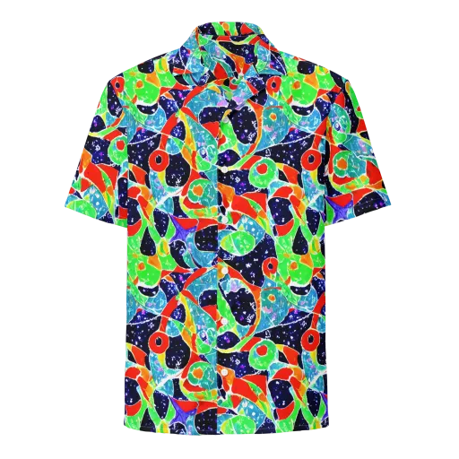 Midnight Splash on a Button Shirt