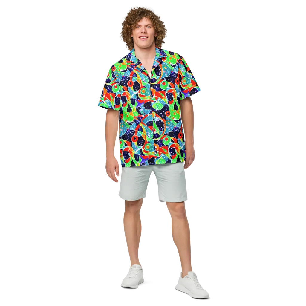 Midnight Splash on Button Shirt — Front