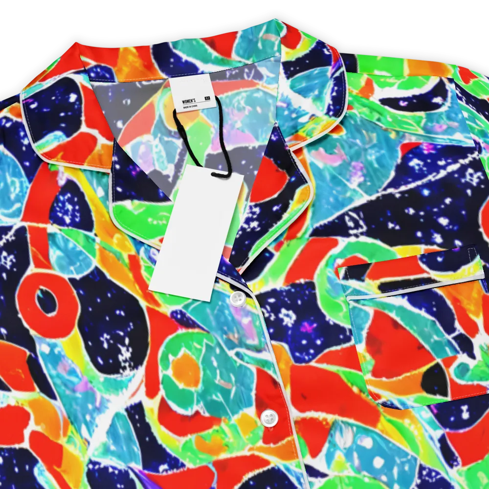 Midnight Splash on Women's Short Sleeve Pajama Top — Product details