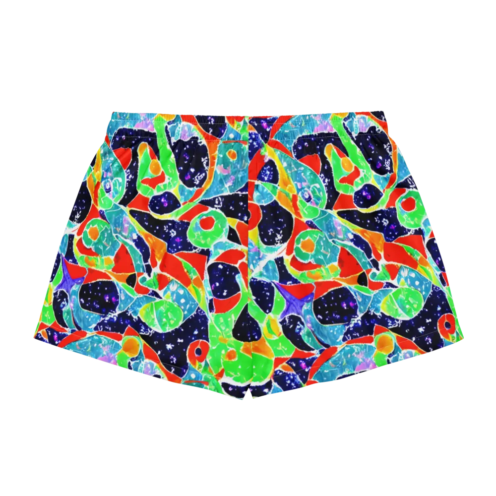 Midnight Splash on Women's Pajama Shorts — Back