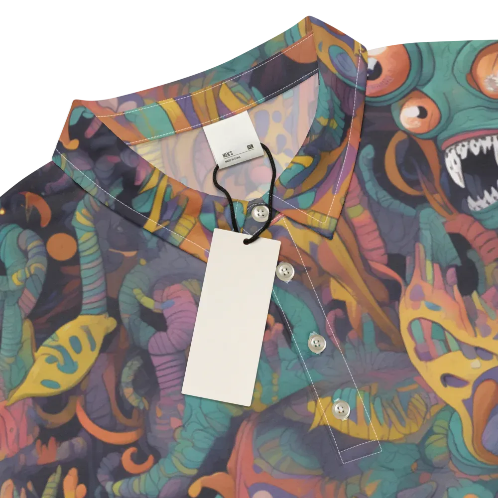 Neon Menagerie on Men's Slim Fit Polo Shirt — Product details