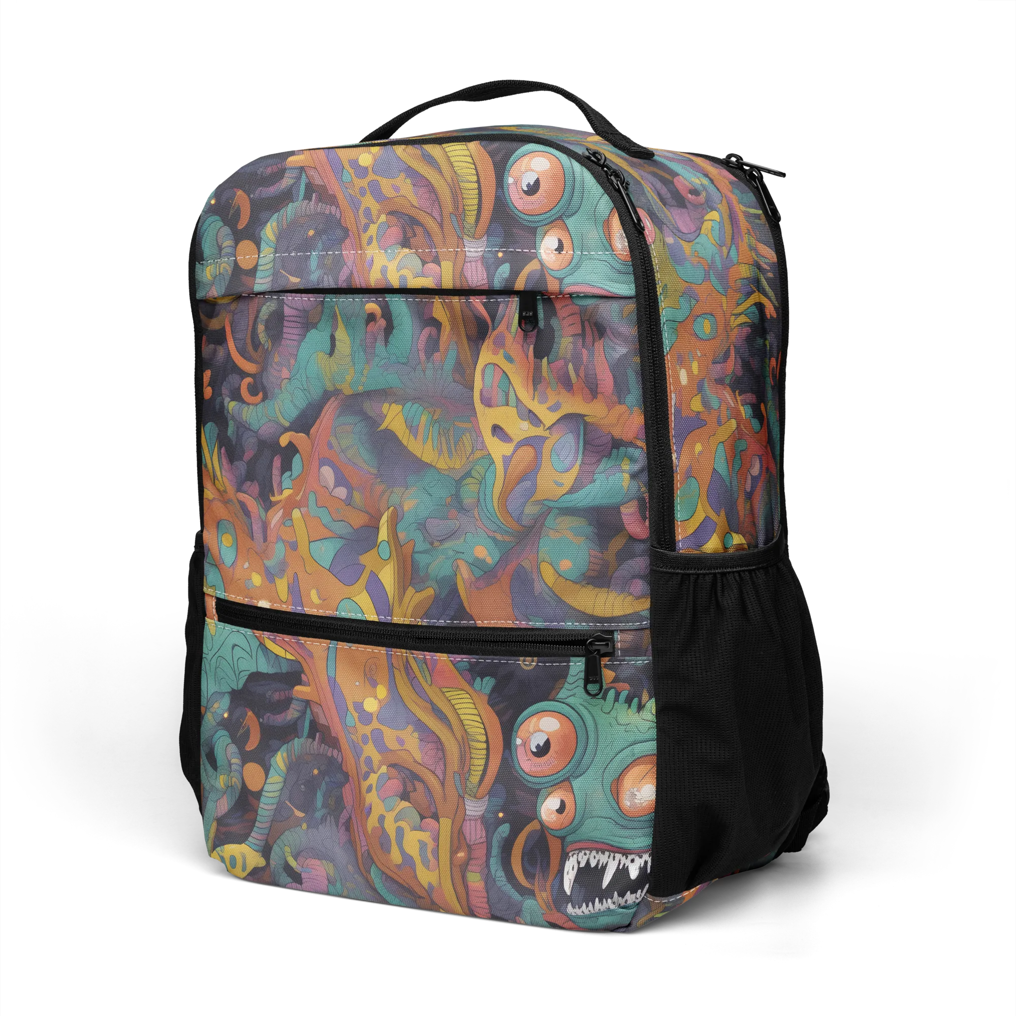 Neon Menagerie on Utility Backpack — Left Front