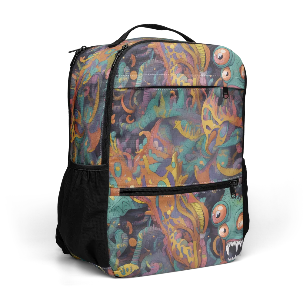 Neon Menagerie on Utility Backpack — Right Front