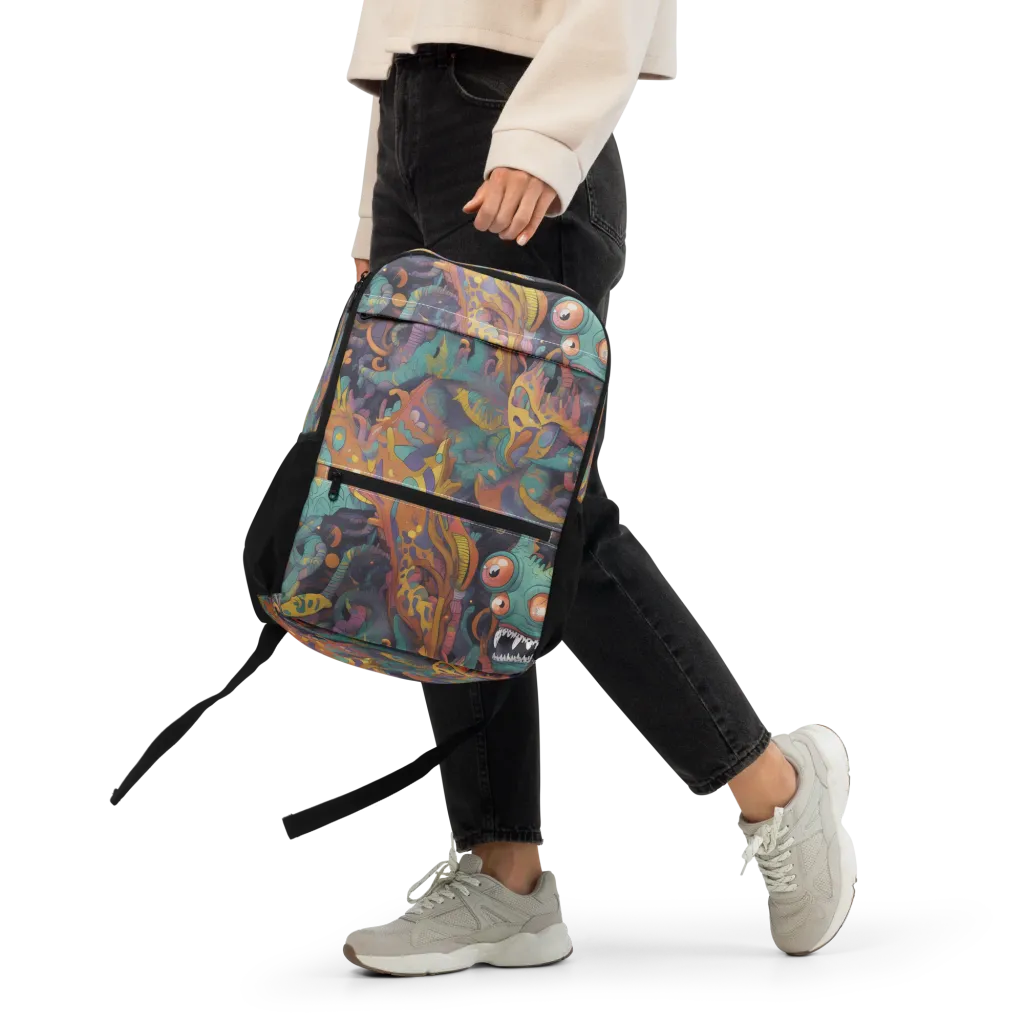 Neon Menagerie on Utility Backpack — Front