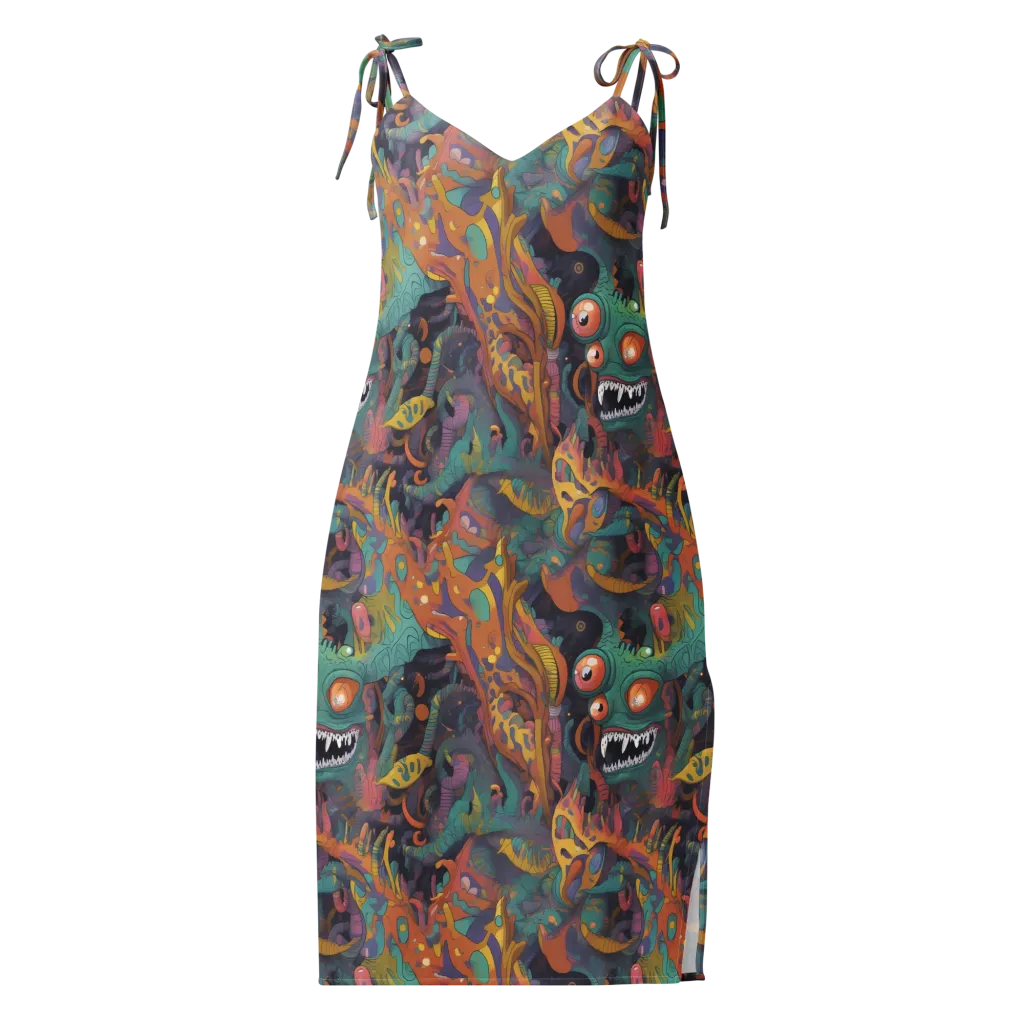 Neon Menagerie on Slip Dress — Front