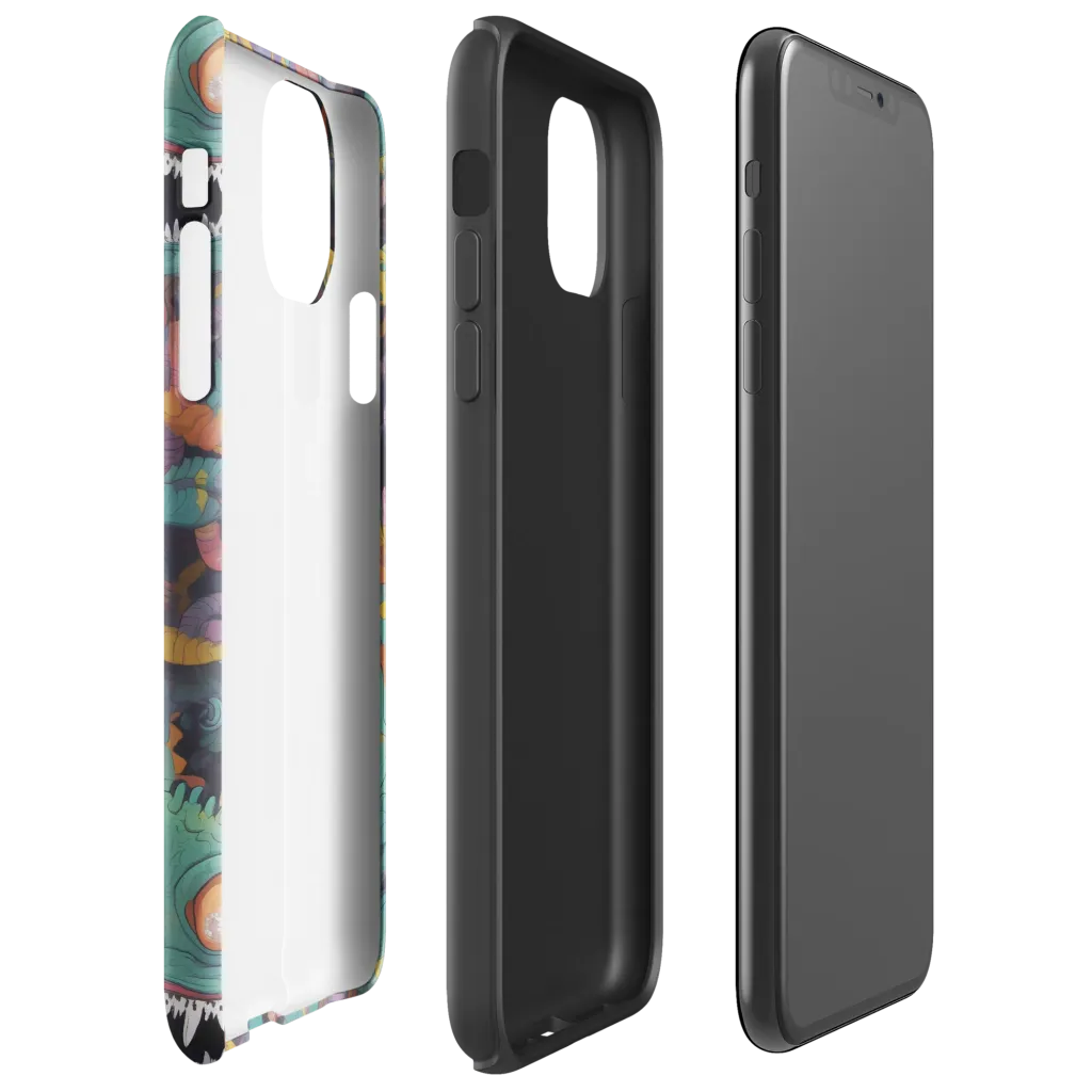 Neon Menagerie on Tough Case for iPhone® — Right