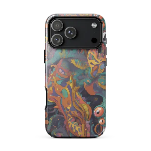 Neon Menagerie on a Tough Case for iPhone®