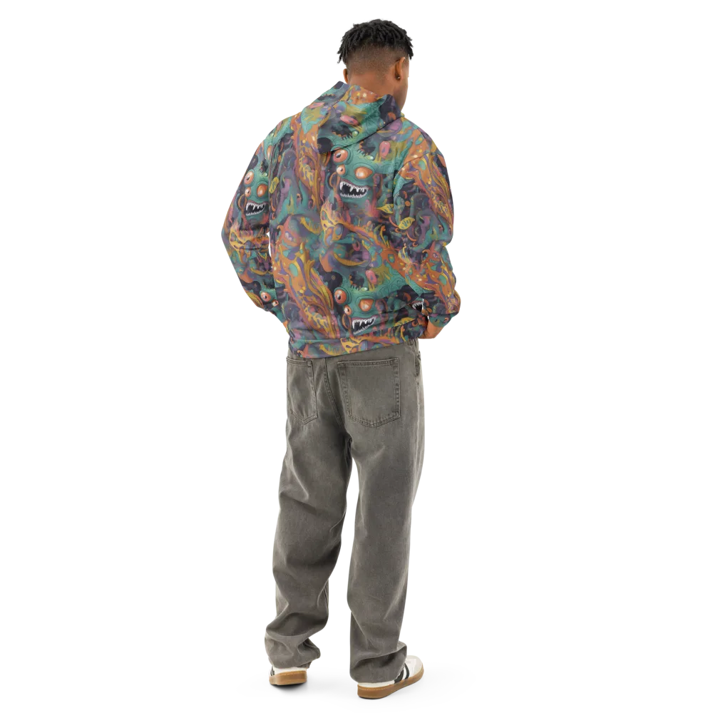 Neon Menagerie on Cotton Hoodie — Back