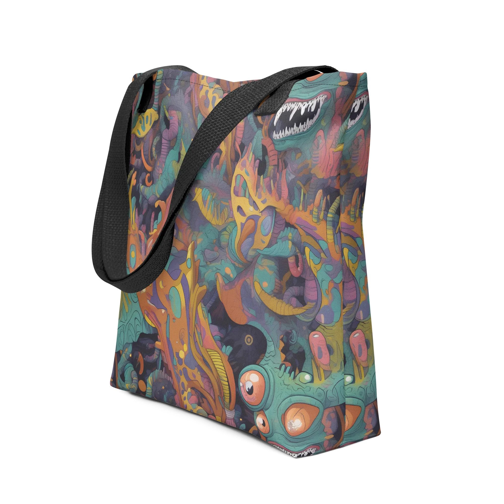Neon Menagerie on Tote Bag — Front