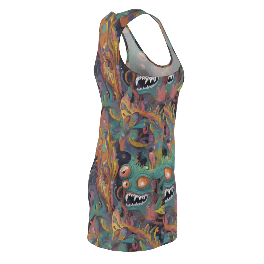 Neon Menagerie on Racerback Dress — Back Side
