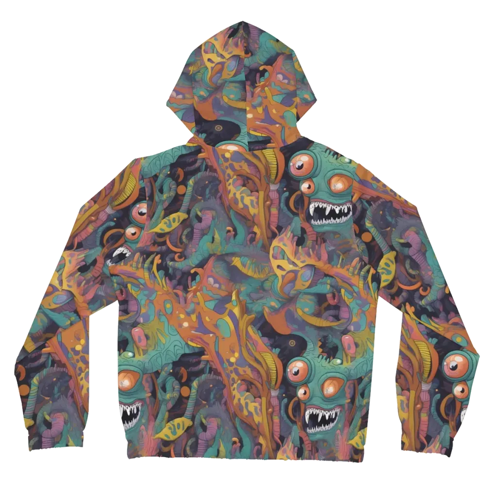 Neon Menagerie on Women's Full-Zip Hoodie — Back