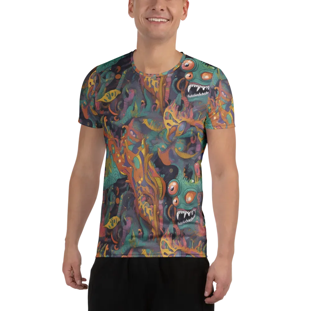 Neon Menagerie on Men's Athletic T-Shirt — Front