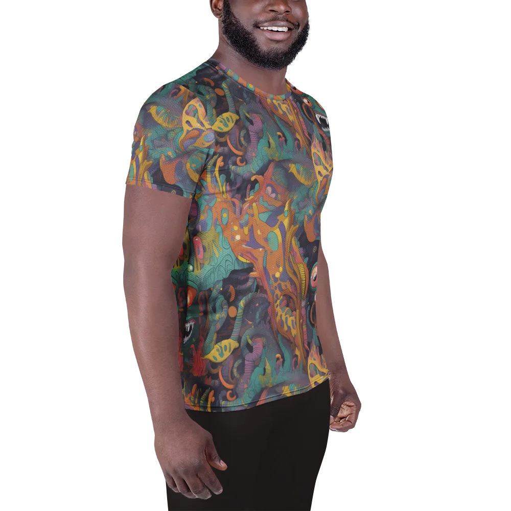 Neon Menagerie on Men's Athletic T-Shirt — Right