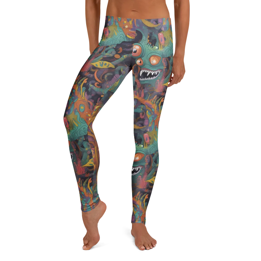 Neon Menagerie on Leggings — Front