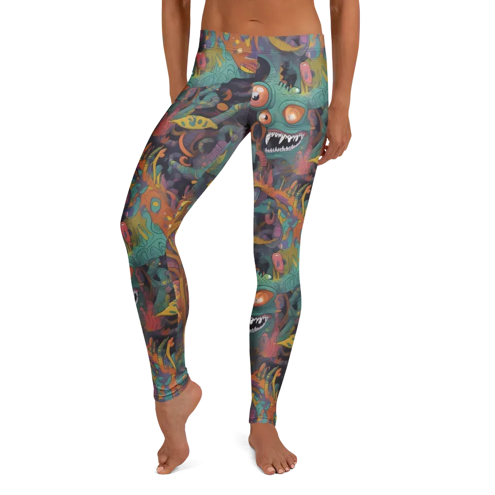 Neon Menagerie on Leggings — Front