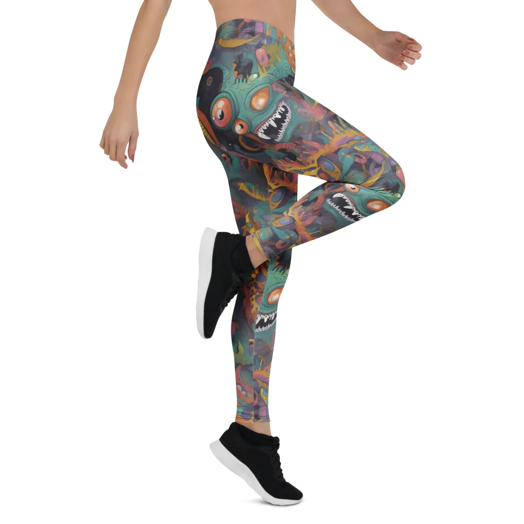 Neon Menagerie on Leggings — Right