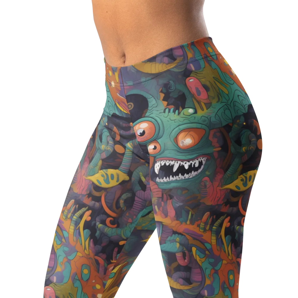 Neon Menagerie on Leggings — Left Front