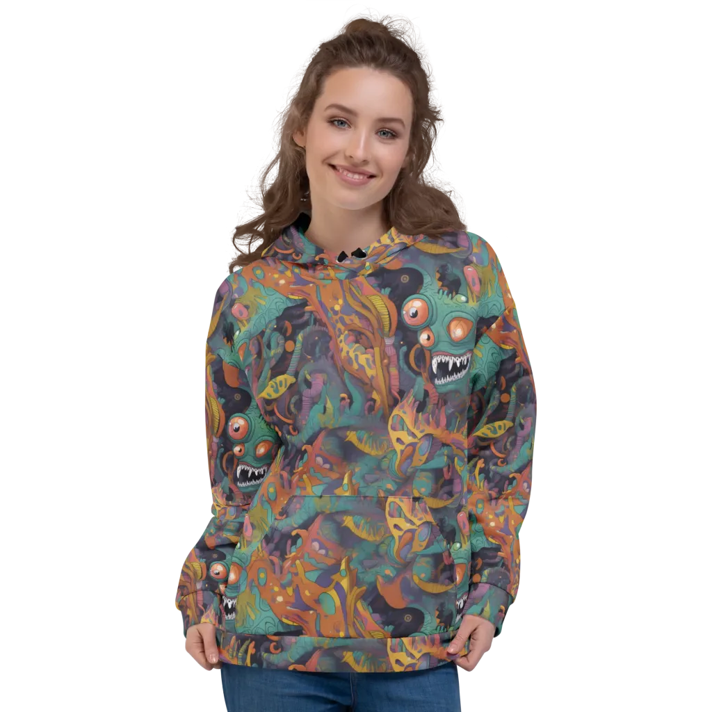 Neon Menagerie on Hoodie — Front