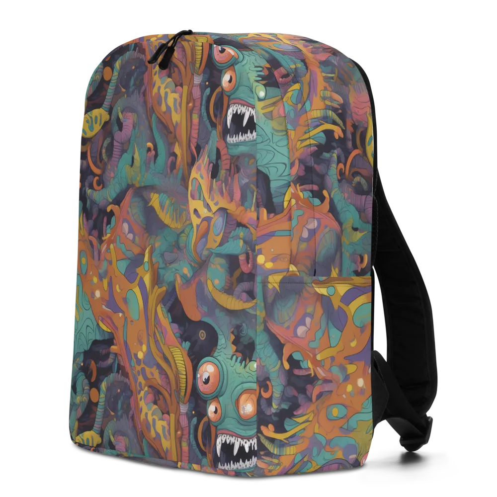 Neon Menagerie on Minimalist Backpack — Left