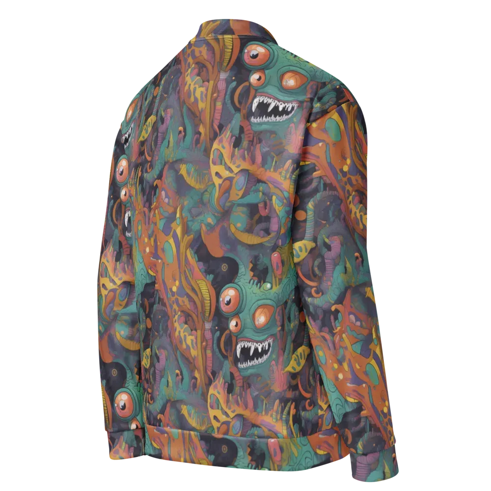 Neon Menagerie on Bomber Jacket — Right Back