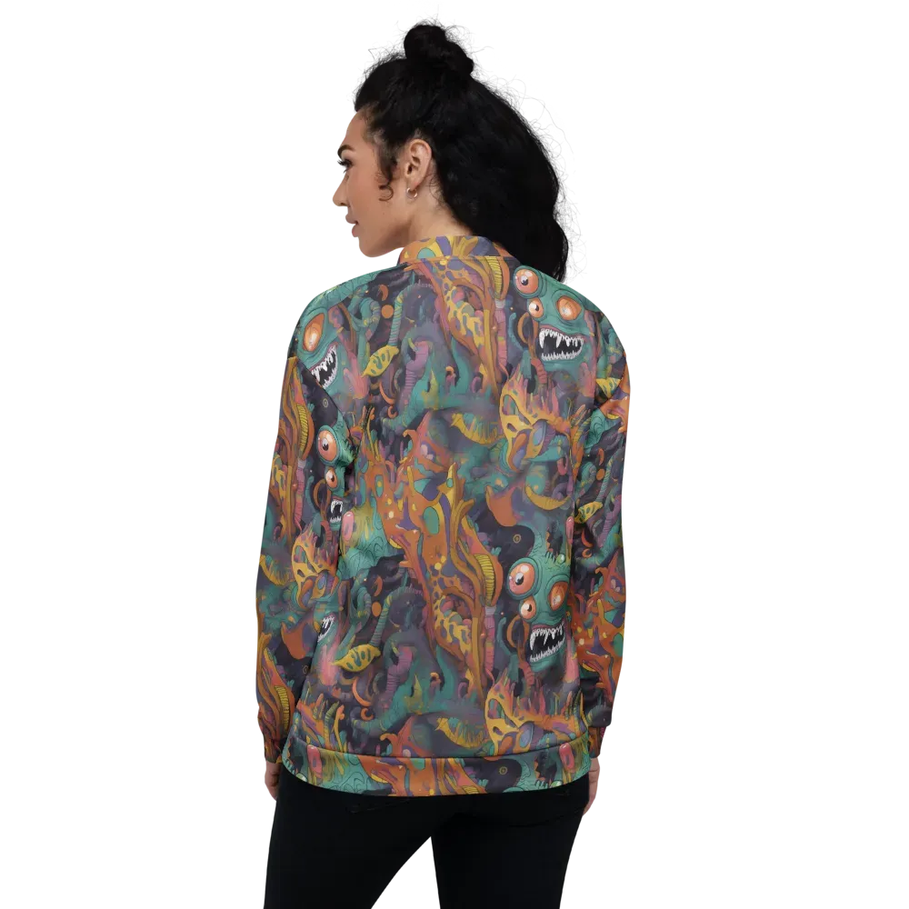 Neon Menagerie on Bomber Jacket — Back