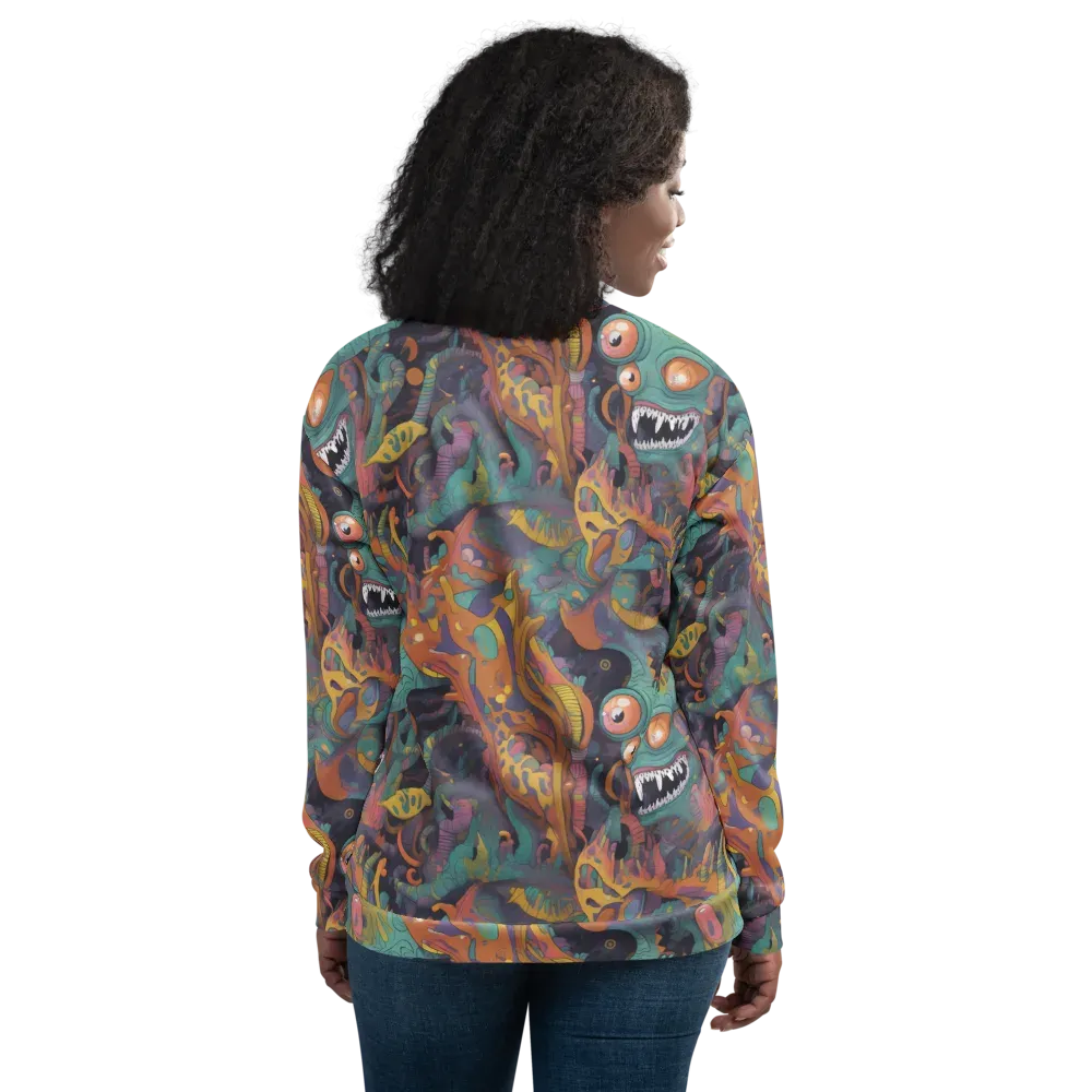 Neon Menagerie on Bomber Jacket — Back