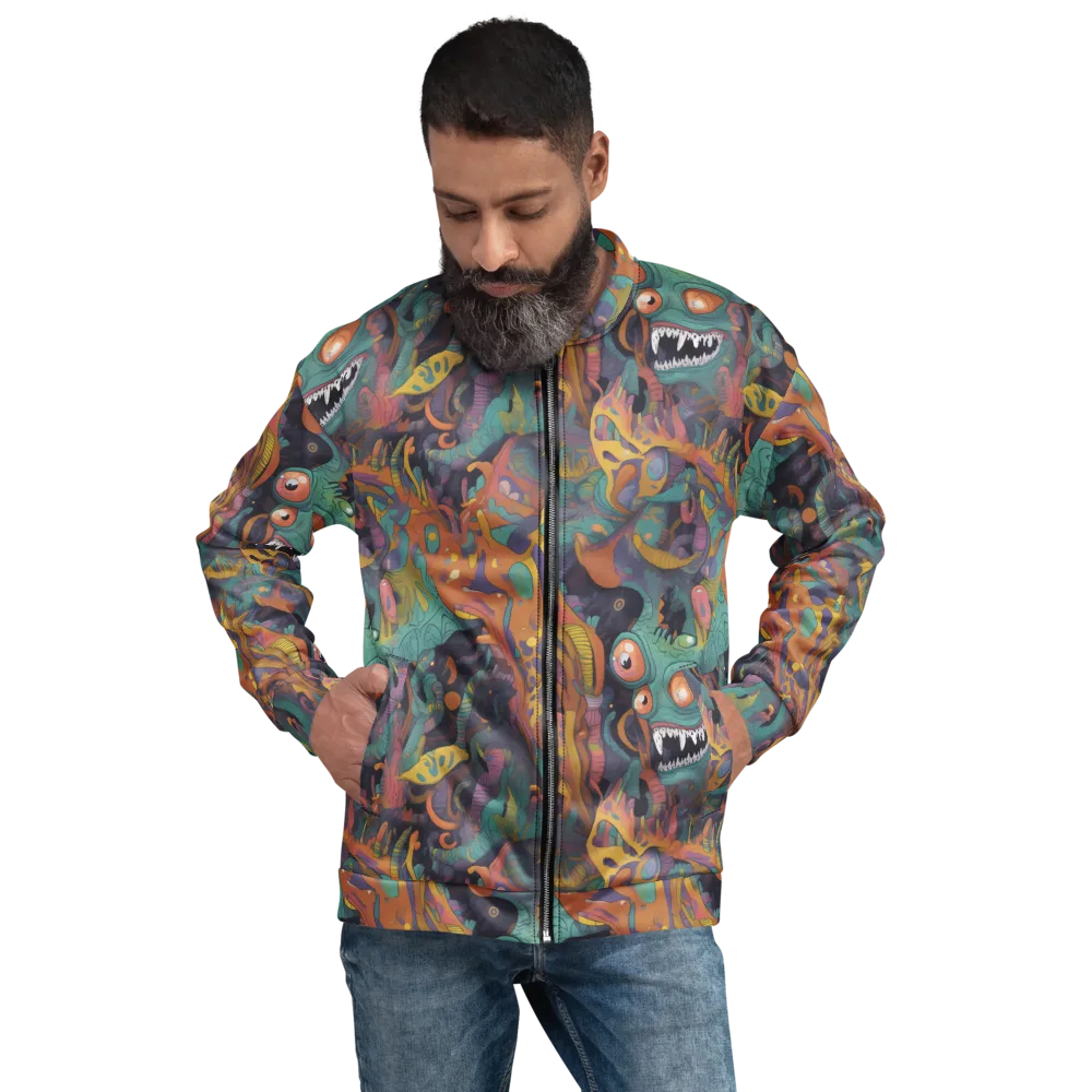 Neon Menagerie on Bomber Jacket — Front
