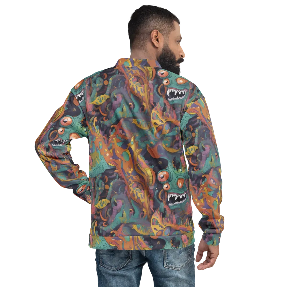 Neon Menagerie on Bomber Jacket — Back