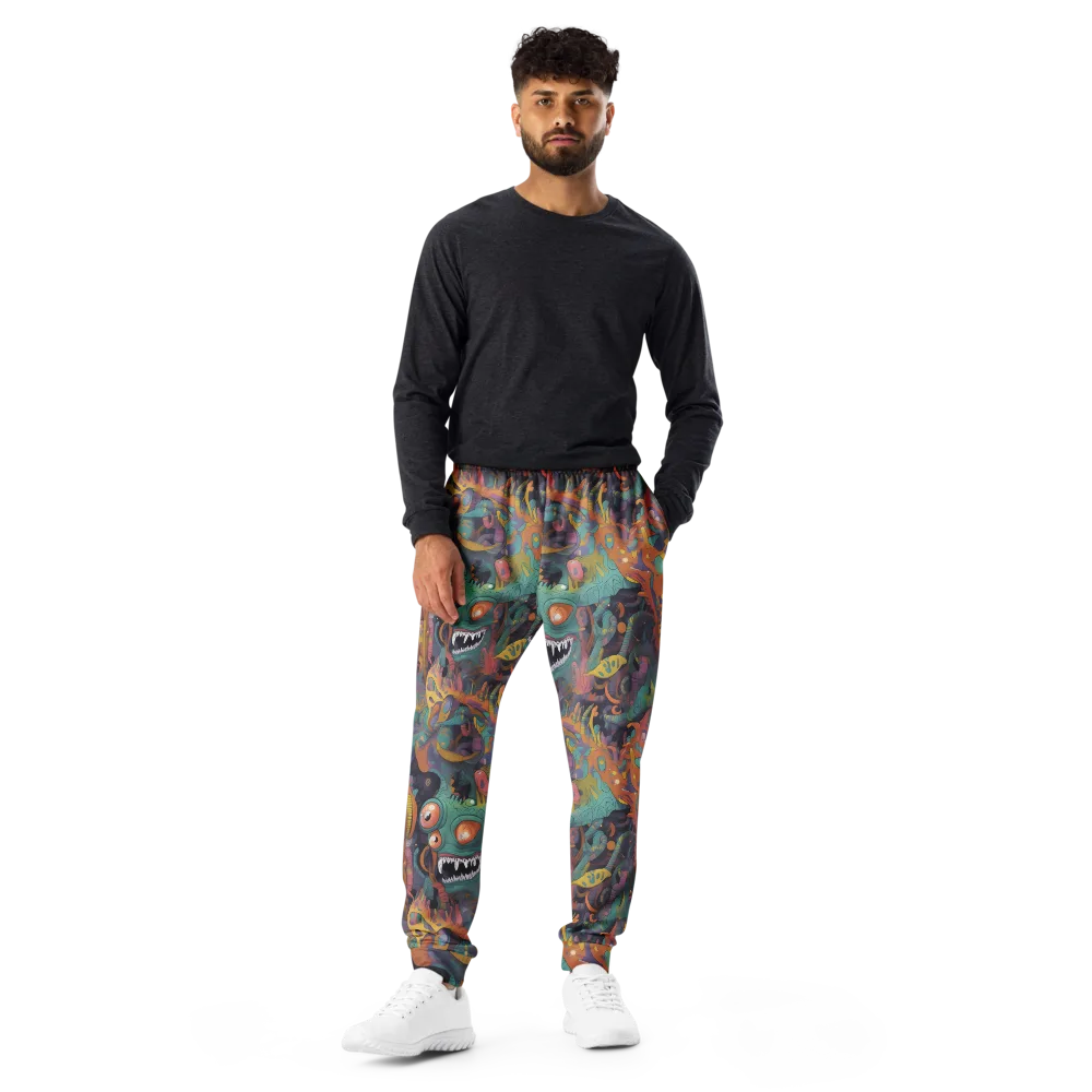 Neon Menagerie on Men's Joggers — Front