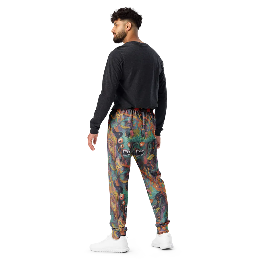 Neon Menagerie on Men's Joggers — Back