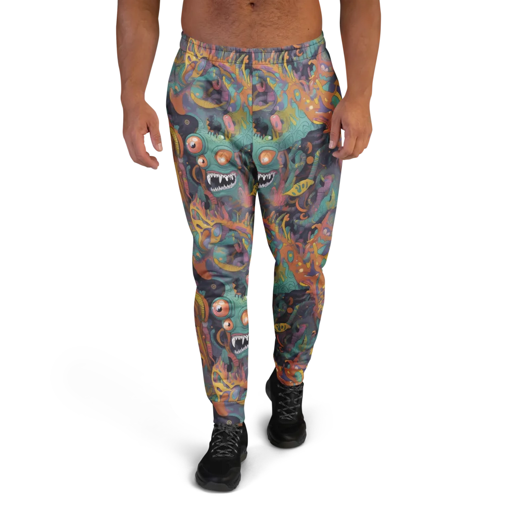 Neon Menagerie on Men's Joggers — Front