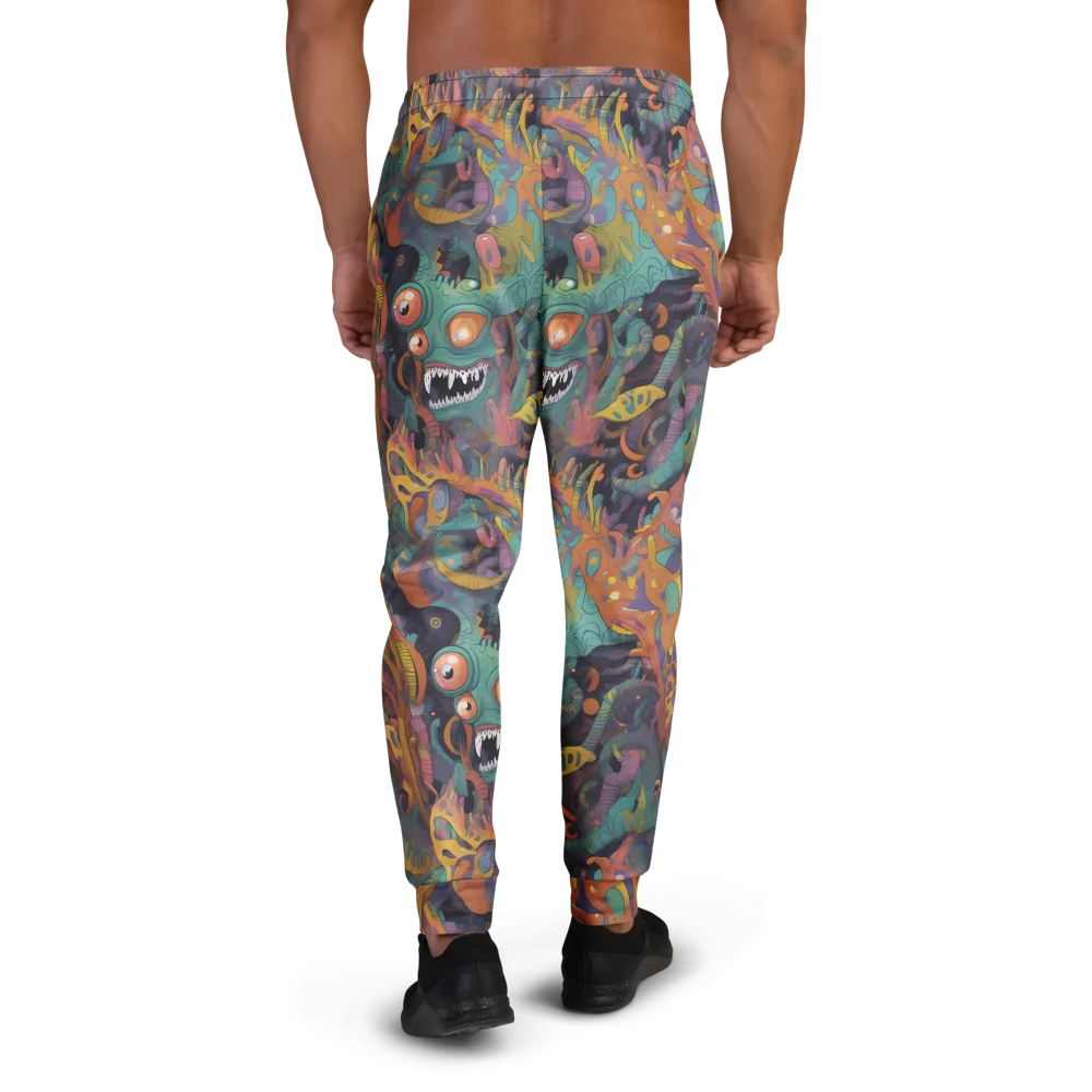 Neon Menagerie on Men's Joggers — Back