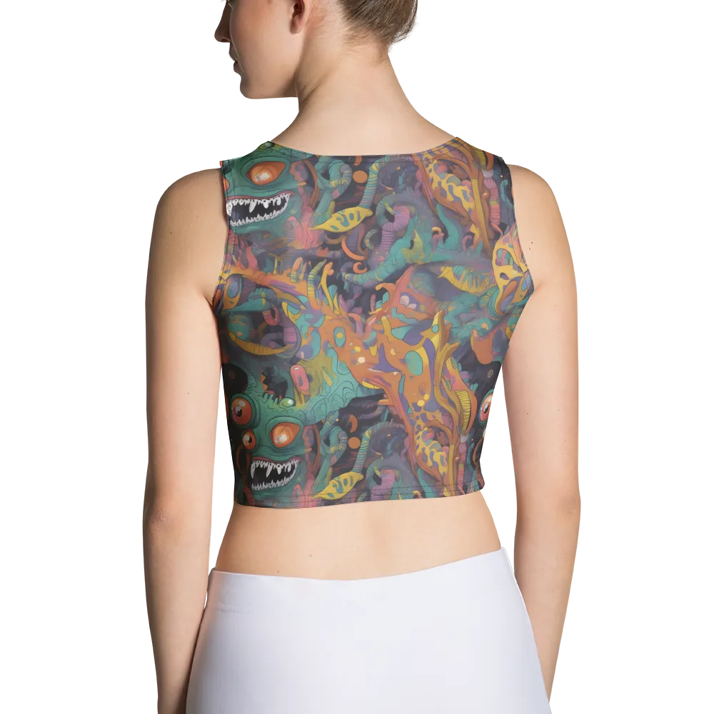 Neon Menagerie on Crop Top — Back