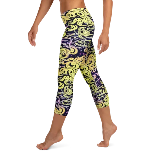 Lucid Swirl on a Capri Leggings